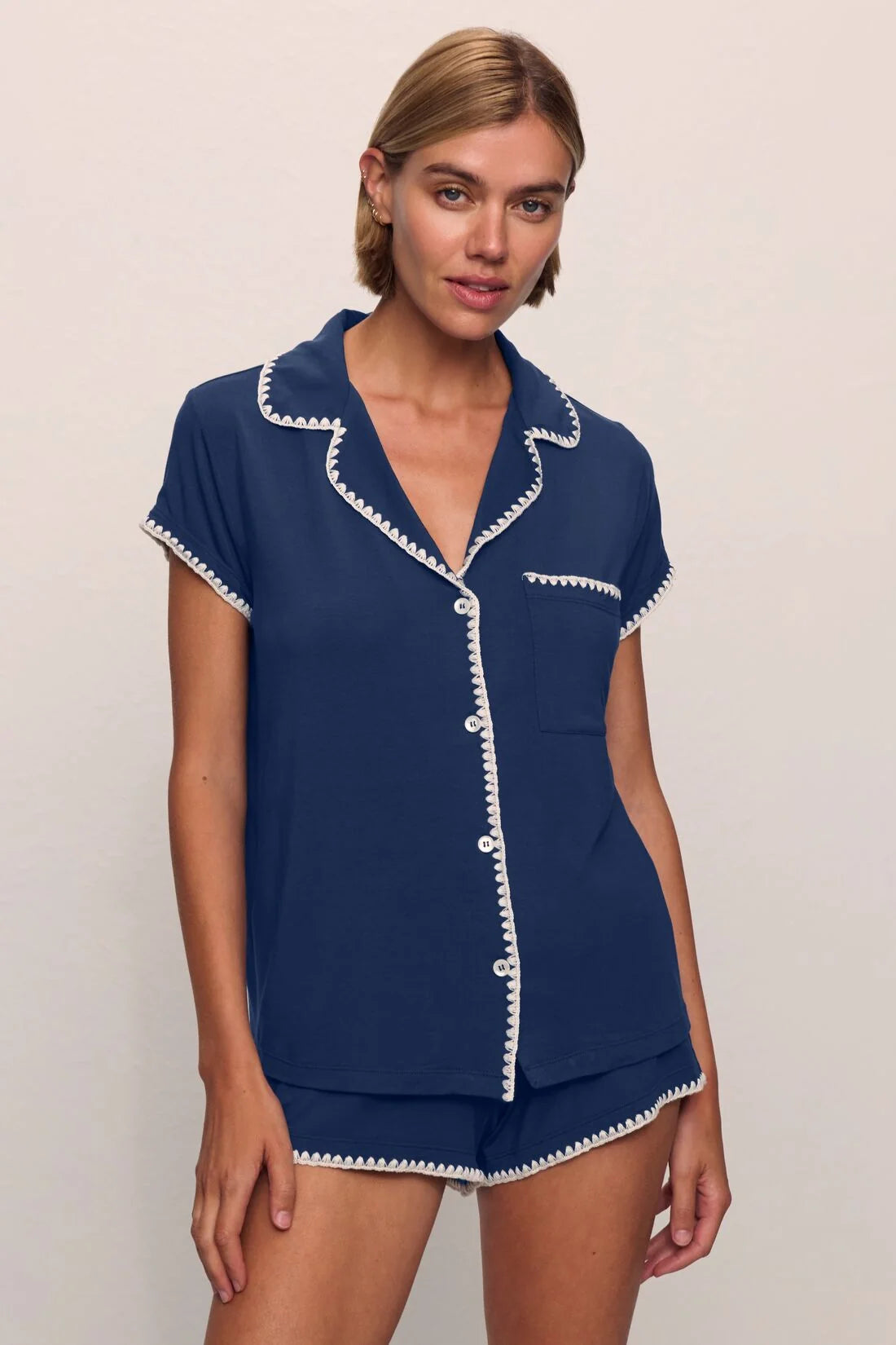 Frida Shortie PJ Navy/Ivory