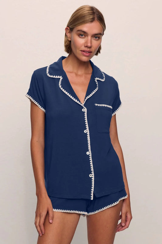 Frida Shortie PJ Navy/Ivory