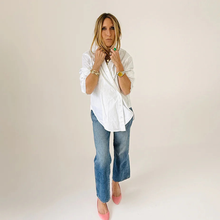 Mia Ruffle Shirt White