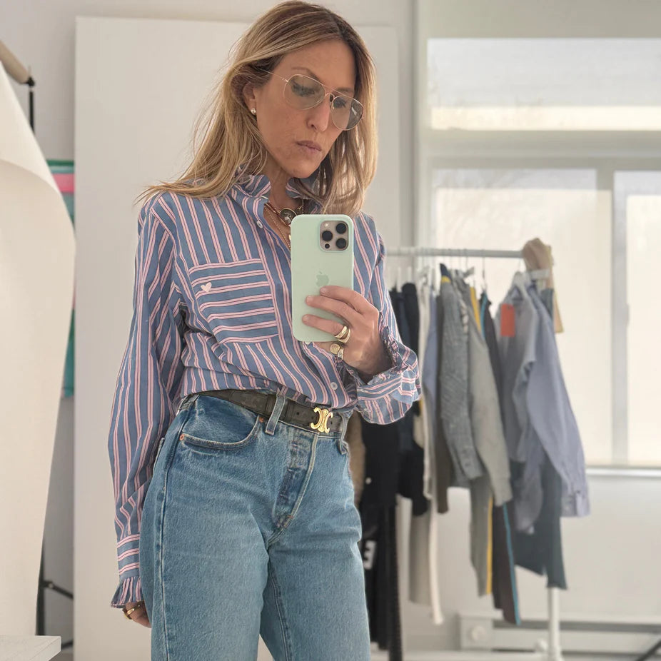 Mia Ruffle Stripe Shirt