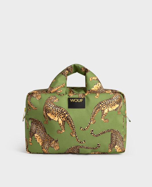 Olive Leopard Toiletry