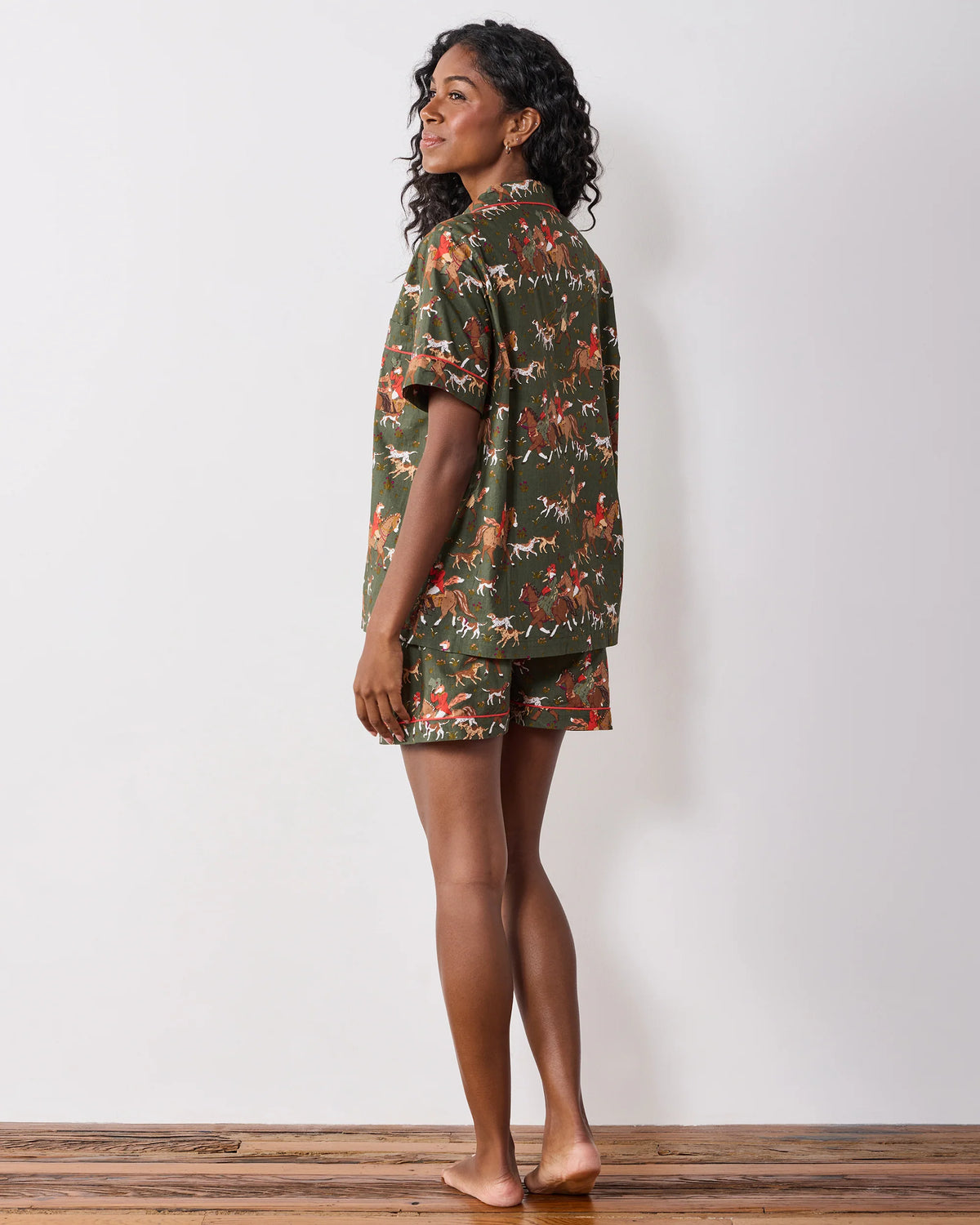 Short PJ Set in Fox Hunting