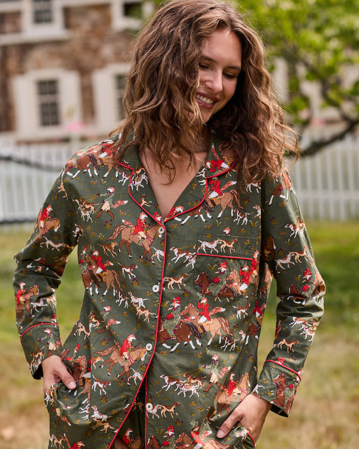 Long PJ Set in Fox Hunting