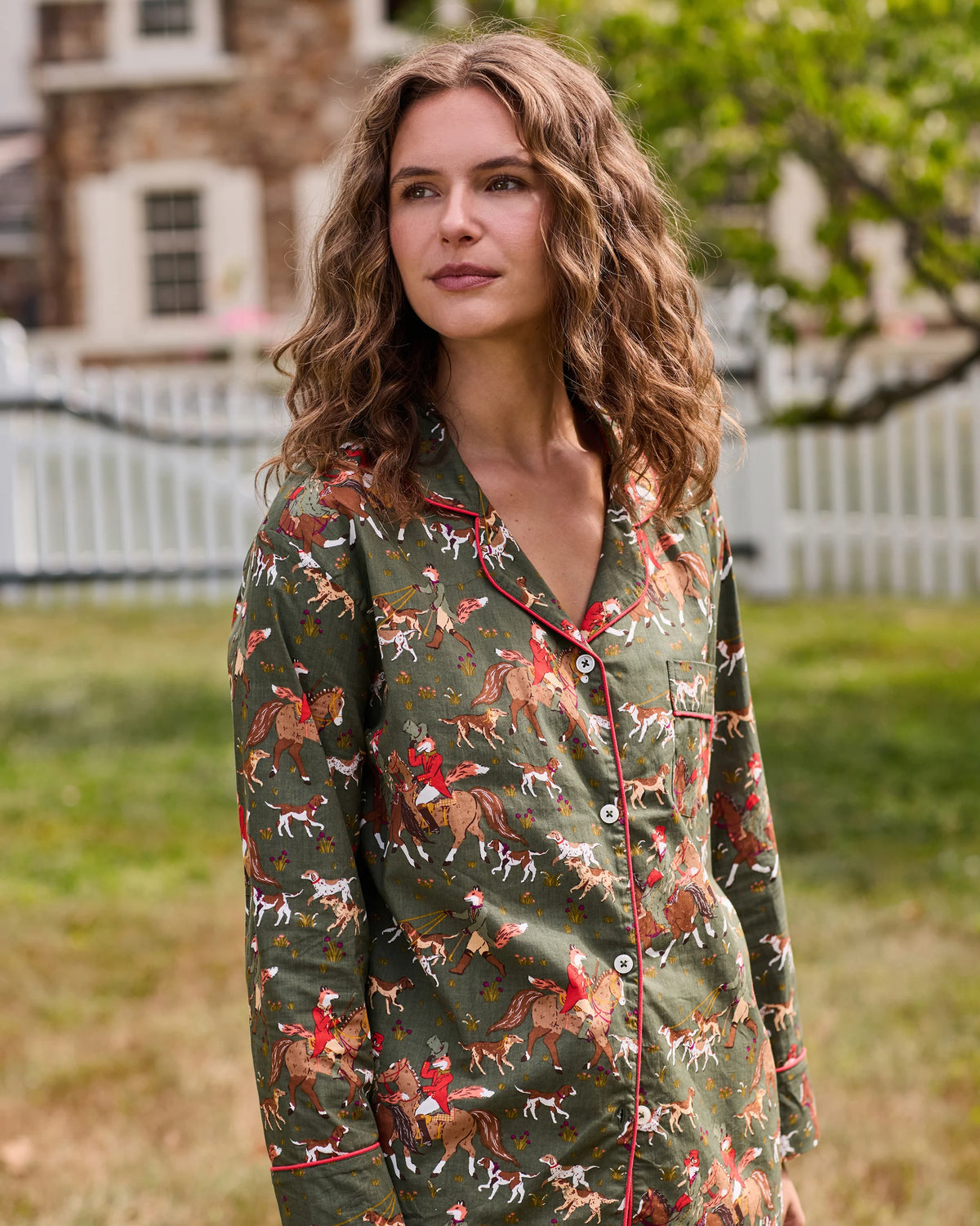 Long PJ Set in Fox Hunting