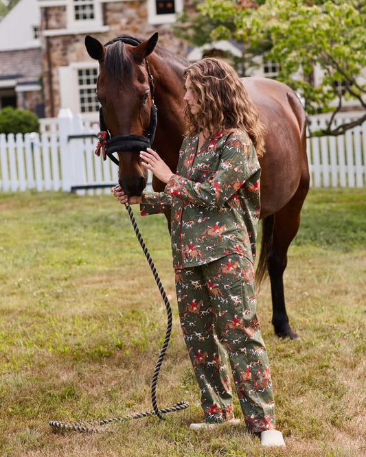 Long PJ Set in Fox Hunting