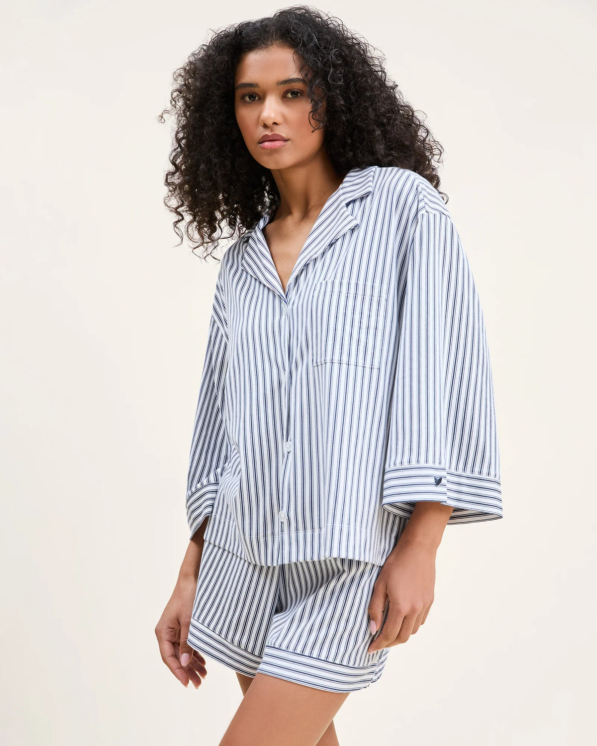 Olivia Short Set-French Ticking