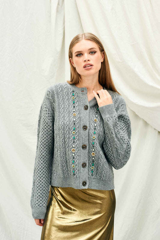 Jewel Cable Cardigan
