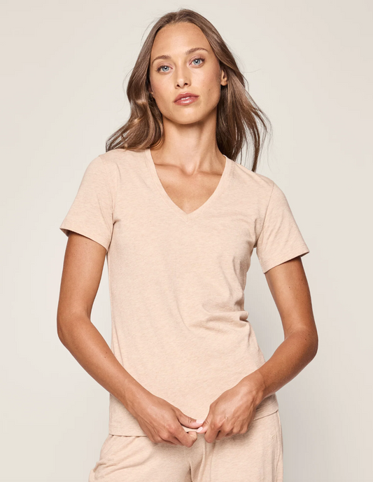 Pima Camel Short Sleeve