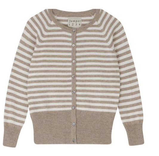 STRIPE SHRUNKEN CARDIGAN