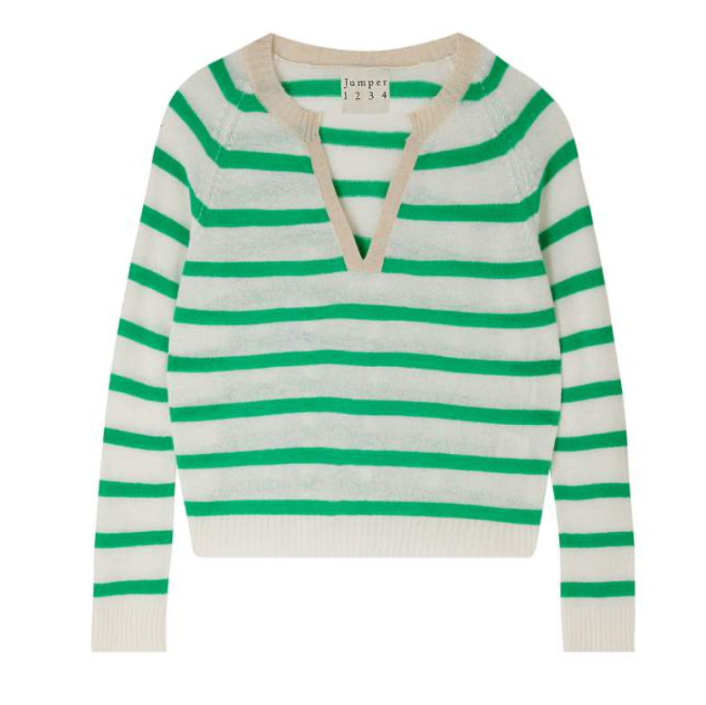 Stripe Open Collar