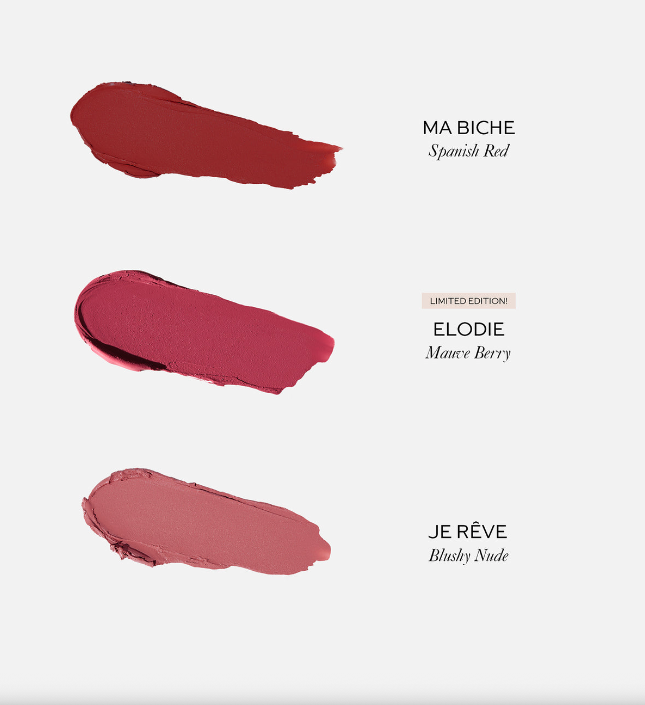 Petite Lip Suede Trio