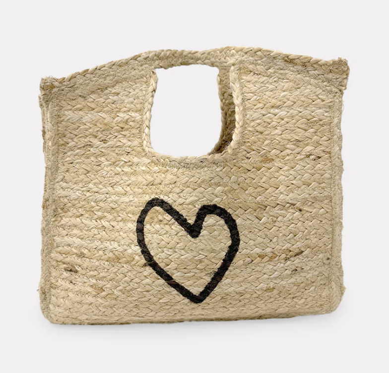 Imperfect Heart Jute Tote
