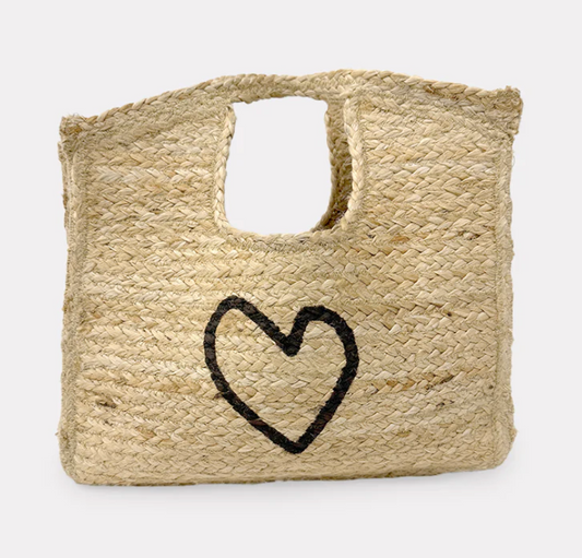 Imperfect Heart Jute Tote