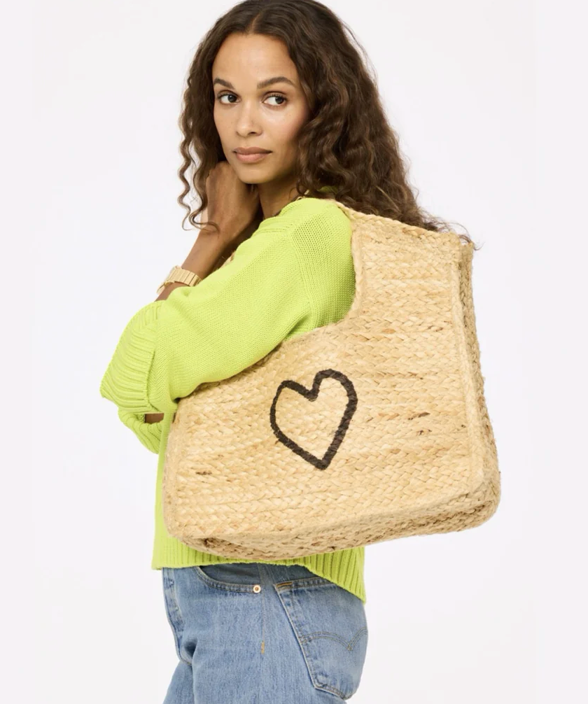 Imperfect Heart Jute Tote