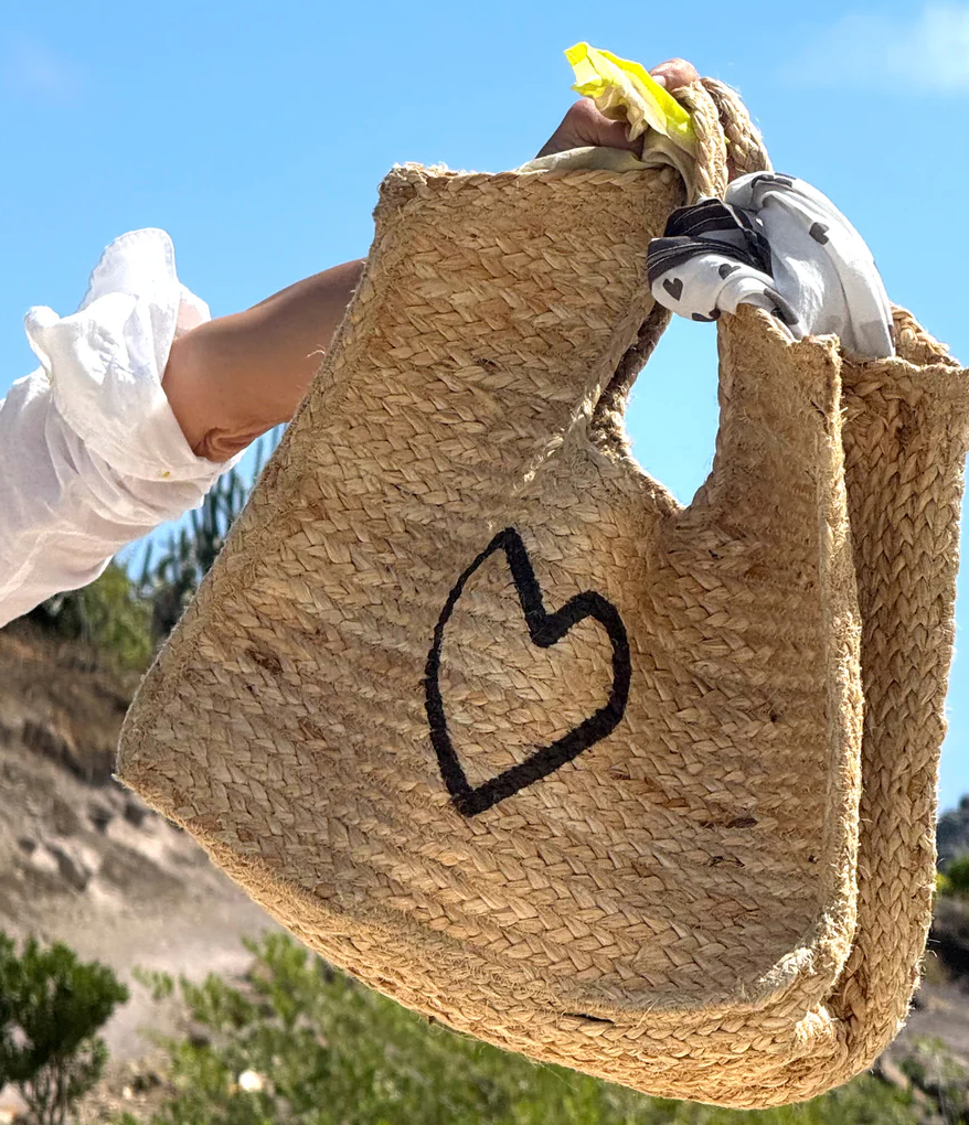 Imperfect Heart Jute Tote