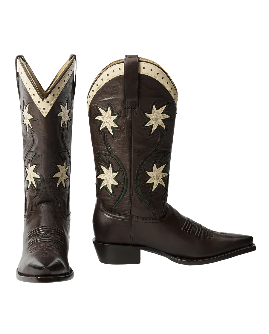 The Cowboy Boot Leather Floral