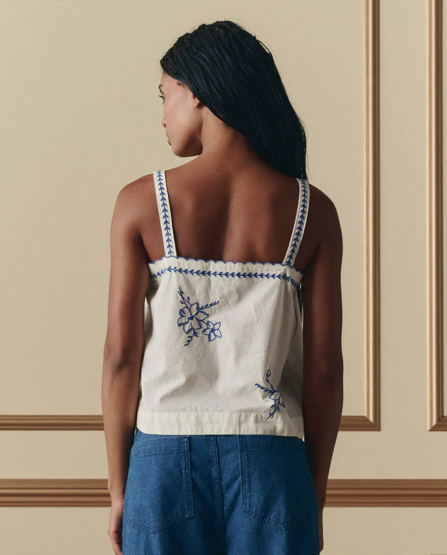 The Weekend Shirt W Hanky Embroidery-Cream