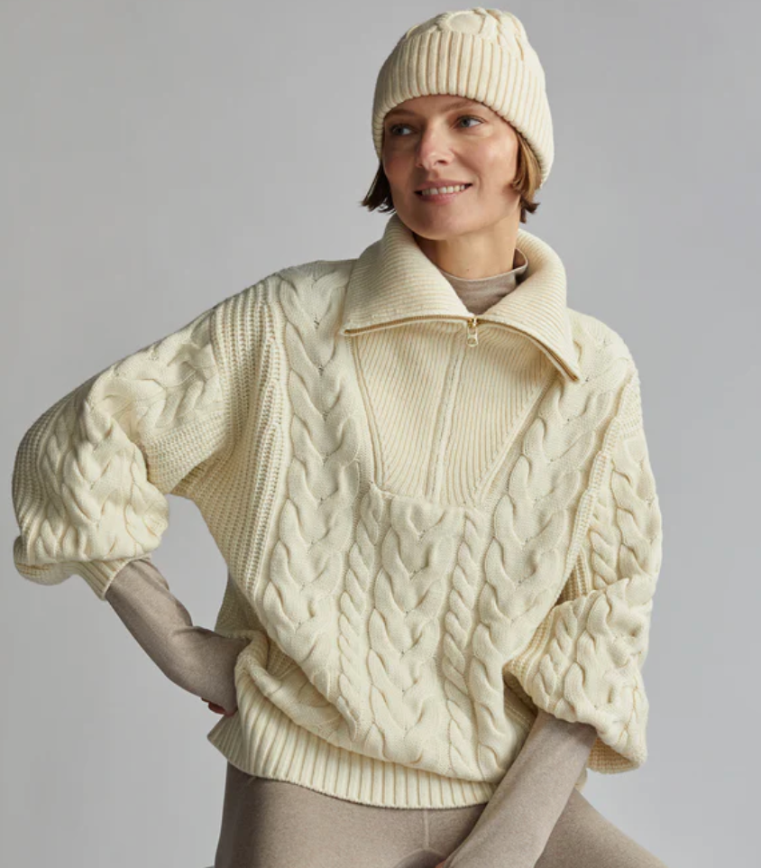 Daria HalfZip CableKnit