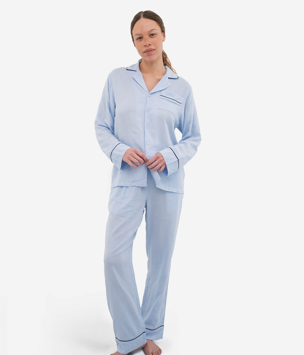 Woven Cotton Long PJ Set