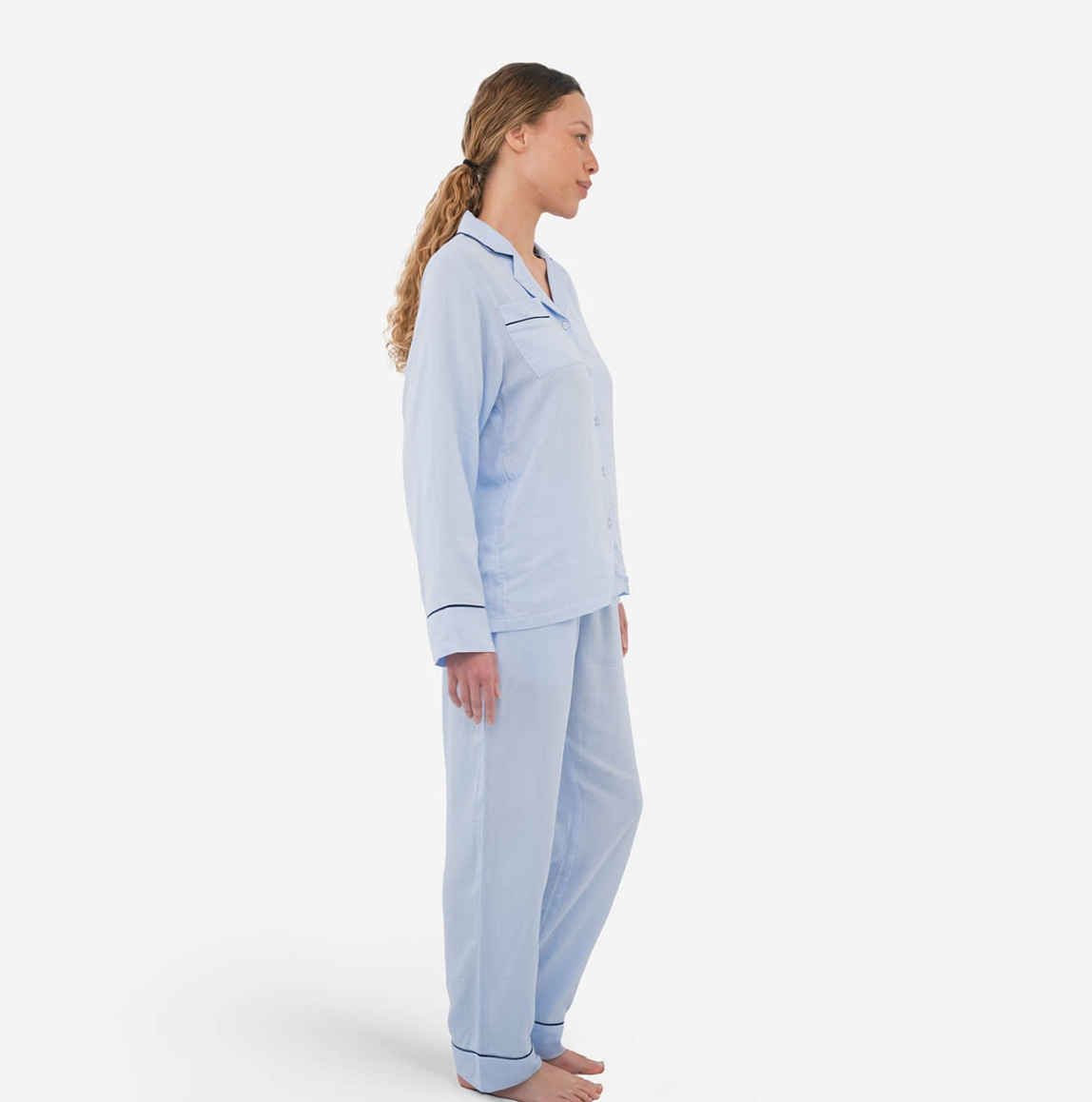 Woven Cotton Long PJ Set