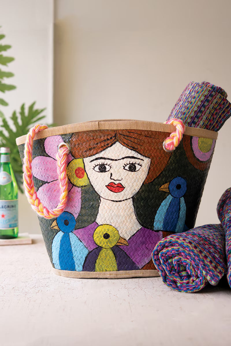 Seagrass Bag Girl With Birds
