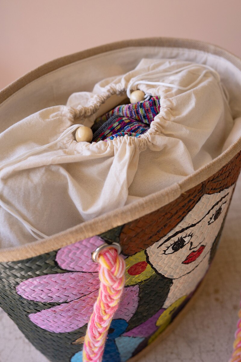 Seagrass Bag Girl With Birds