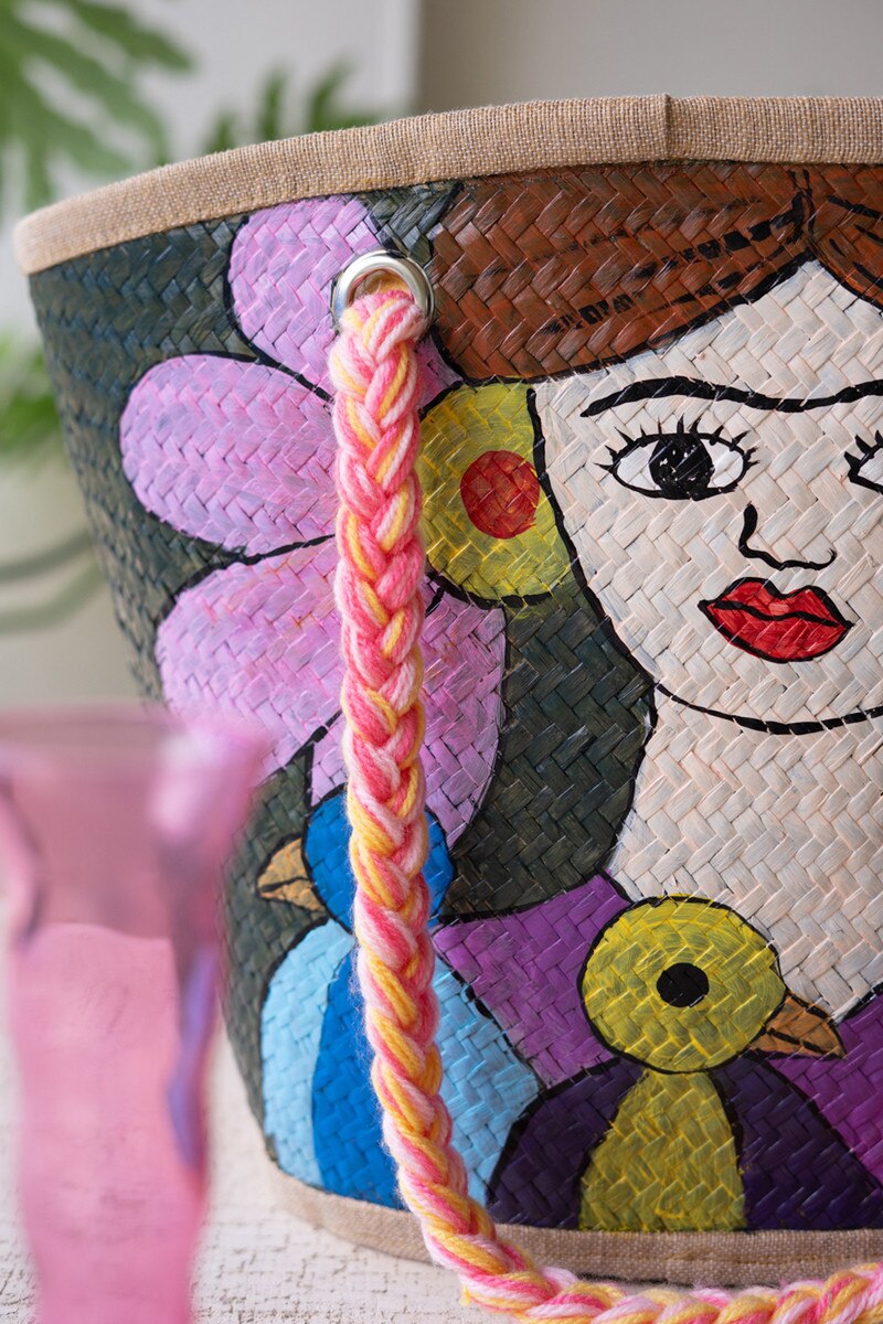 Seagrass Bag Girl With Birds