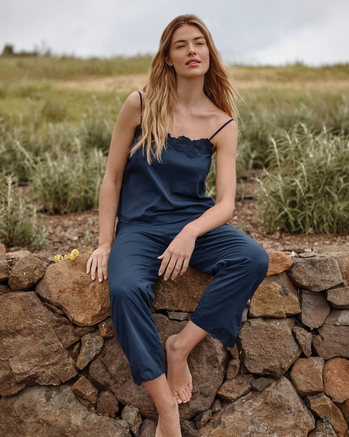 Voile Fleur Cami Pant Set
