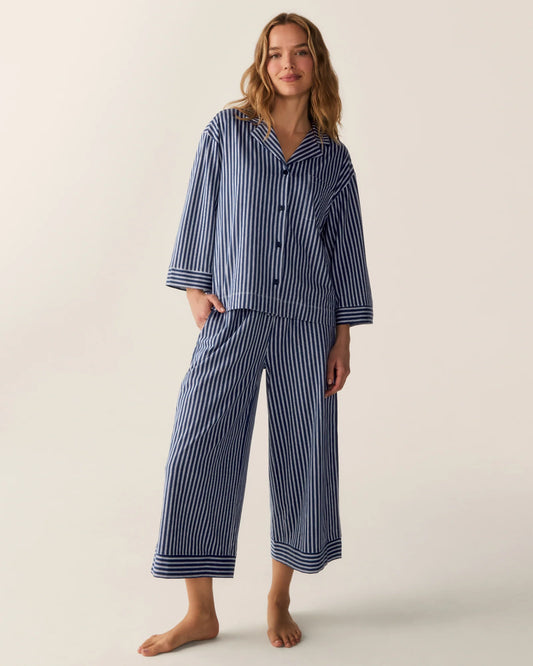 Olivia Wide Leg-Admiral Ticking