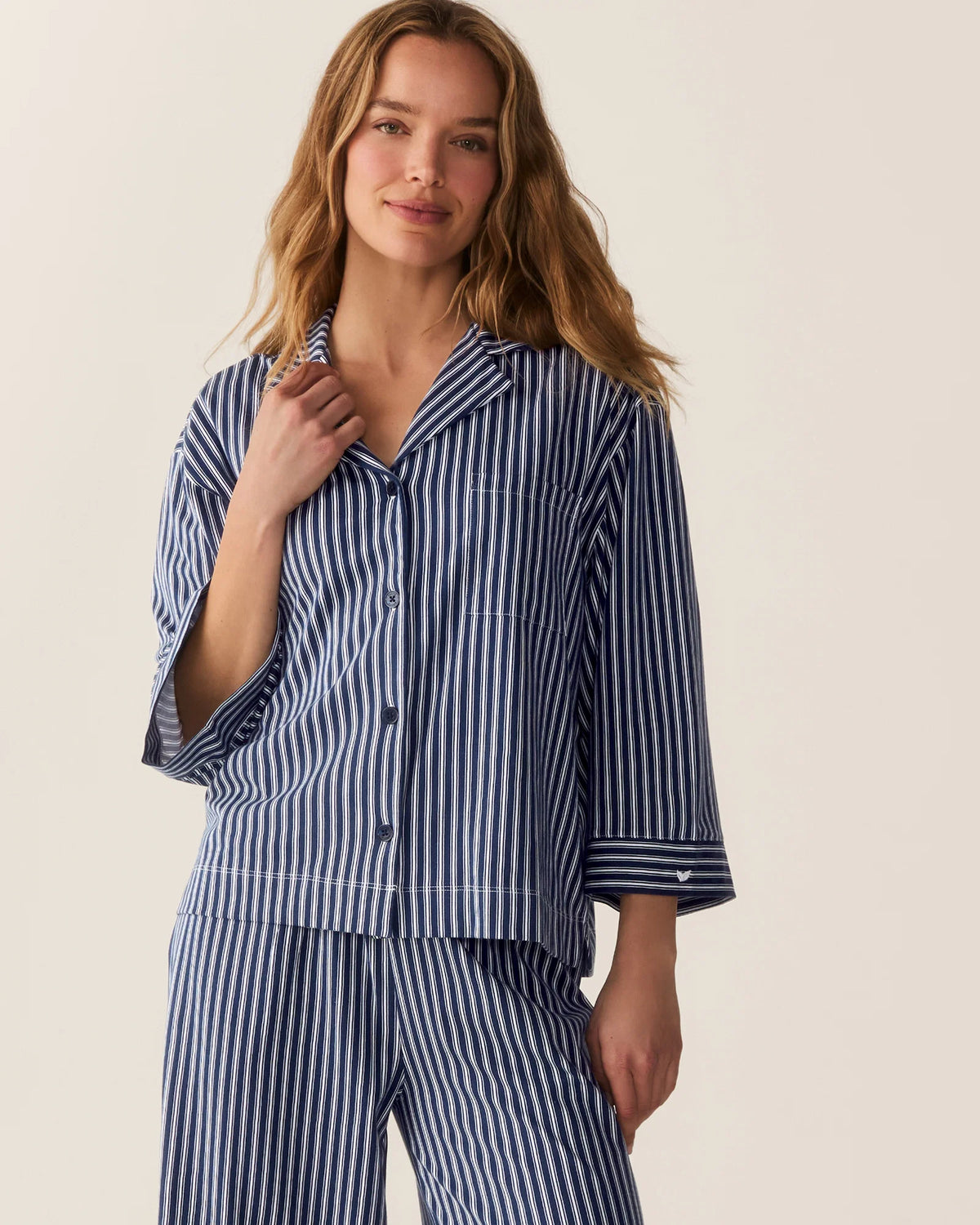 Olivia Wide Leg-Admiral Ticking