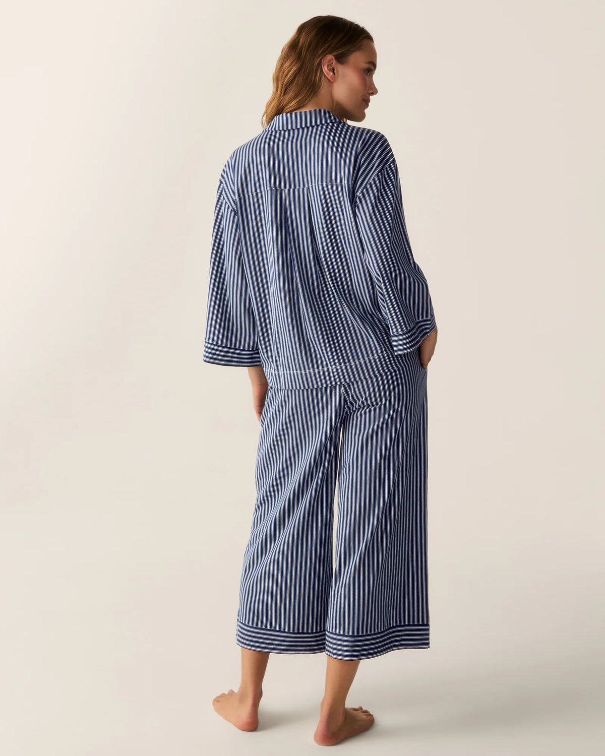 Olivia Wide Leg-Admiral Ticking