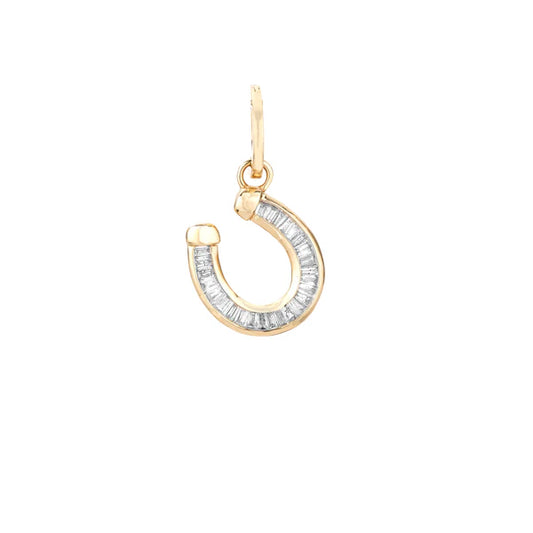 Baguette Horseshoe Hinged Charm