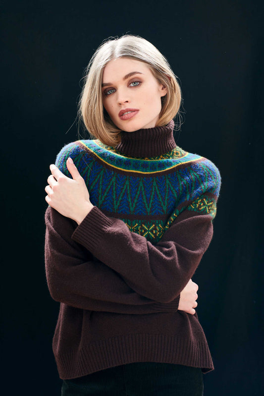 Fairisle Roll Collar