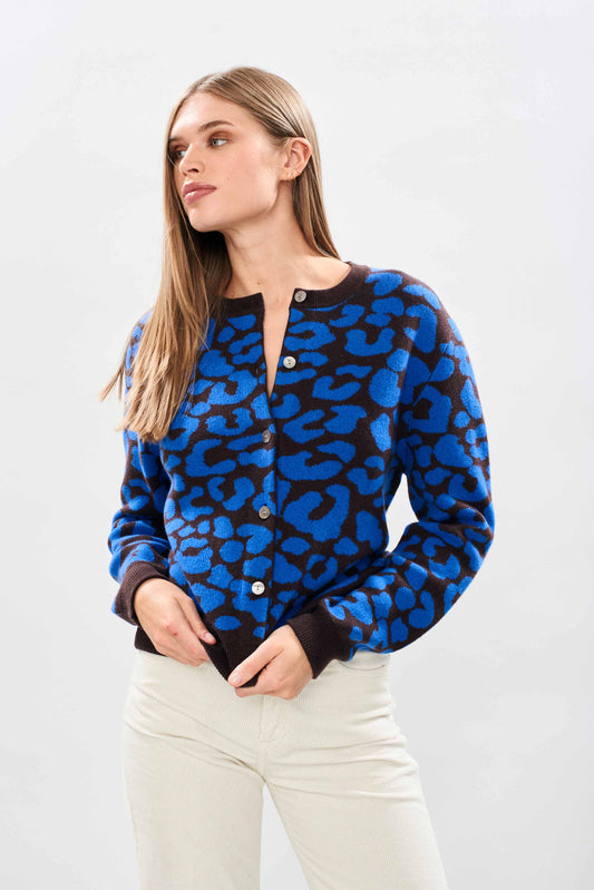 Leopard Crew Cardigan