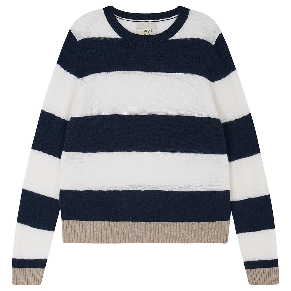 Contrast Stripe Crew