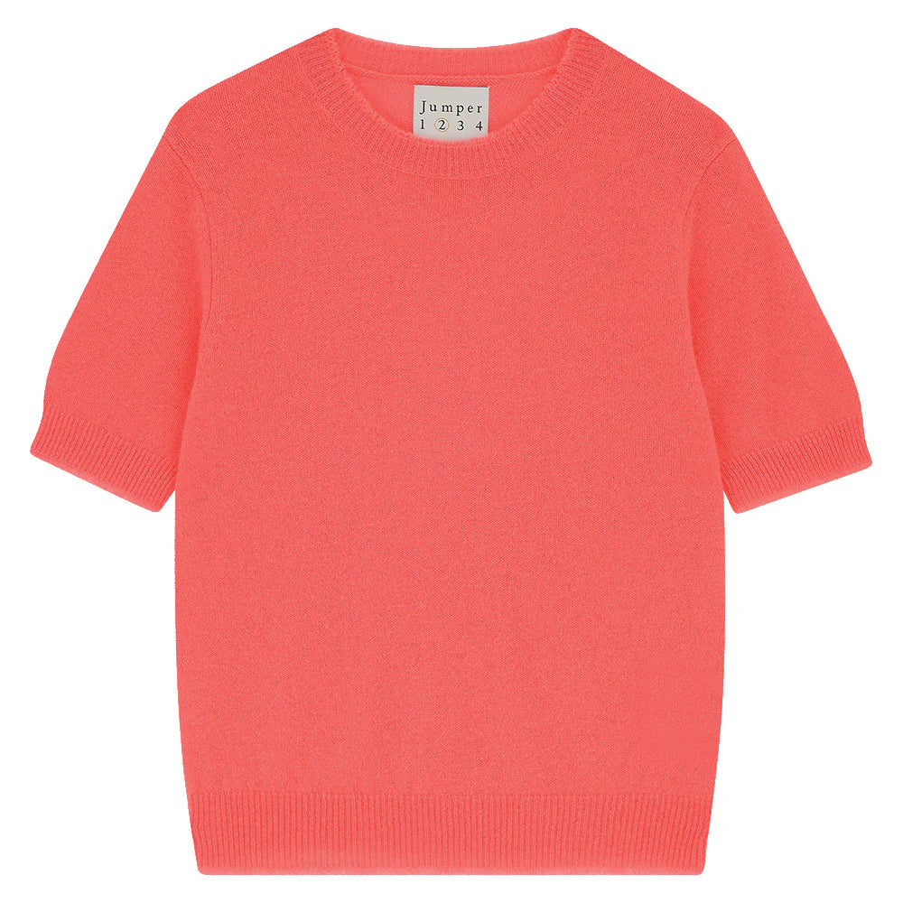 Distressed T Shirt Cerise