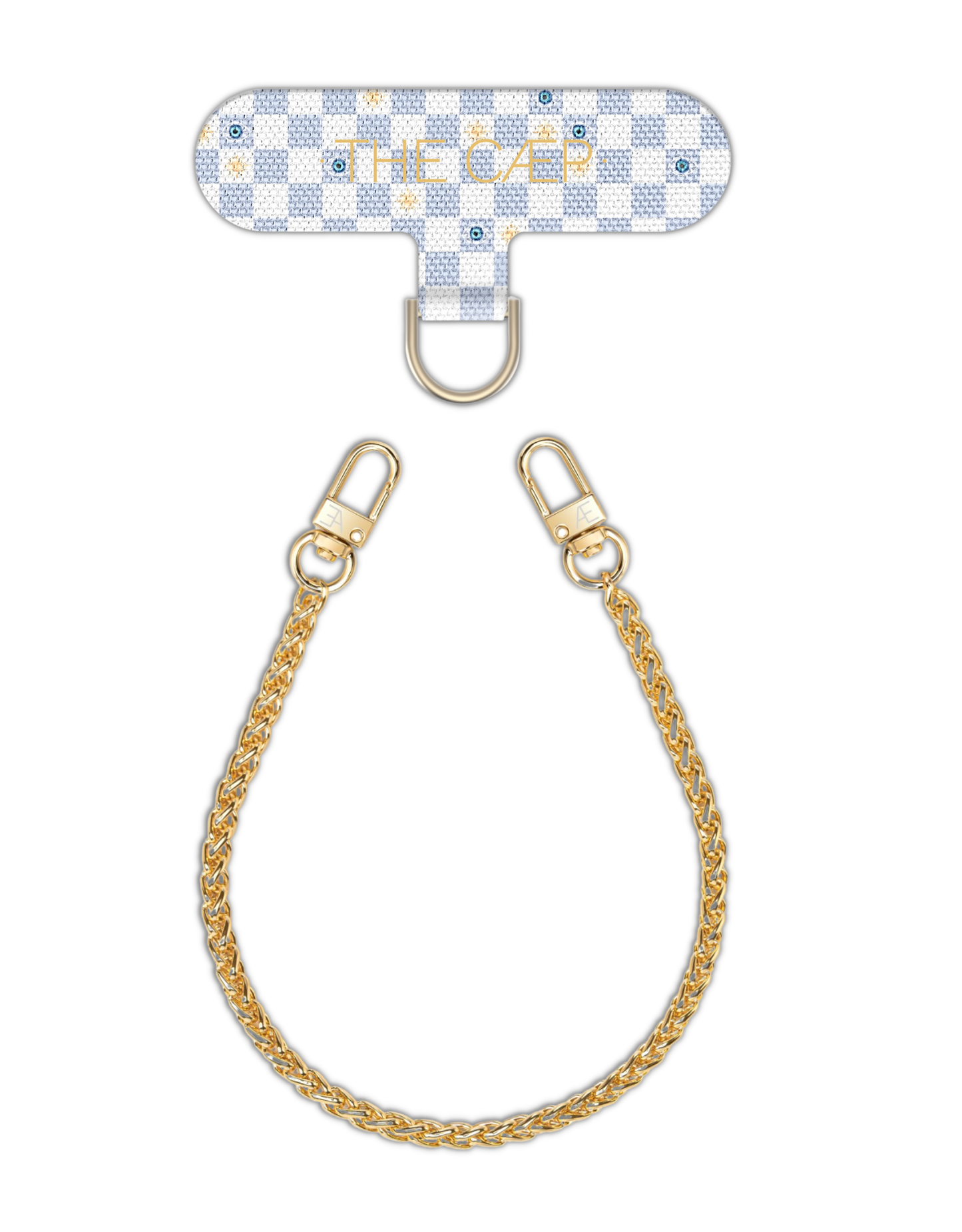 Universal Phone Hitch + Goldi Wristlet: Black Checkered