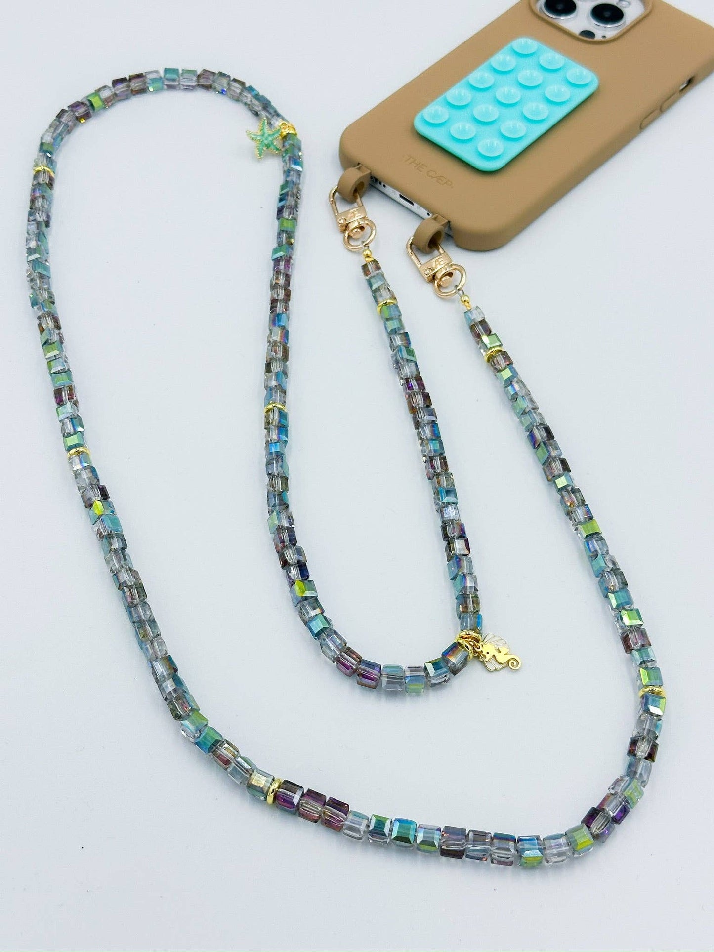 Ritz Teal Crossbody: Gold