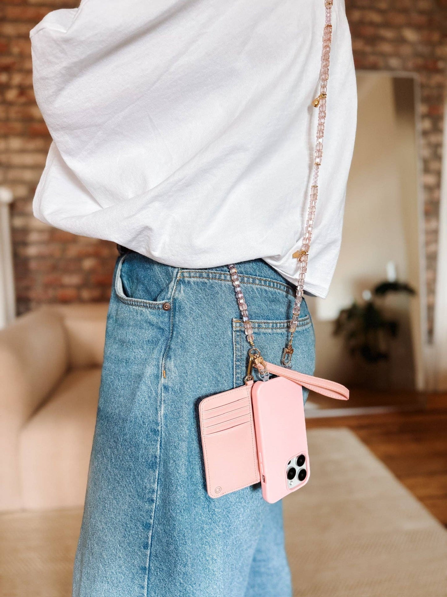 Ritz Pink Crossbody: Gold