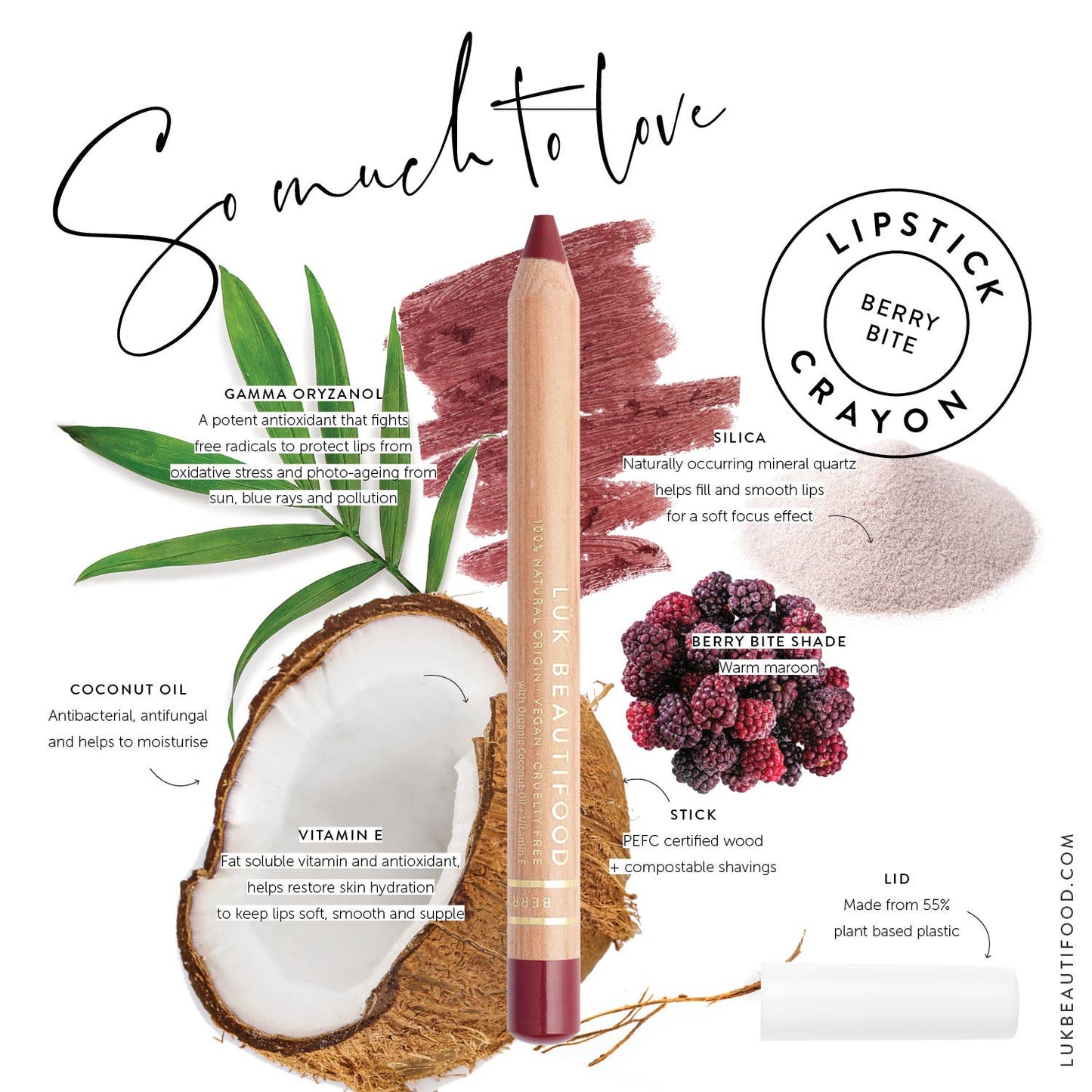 Eco-luxe Lipstick Crayon in Berry Bite