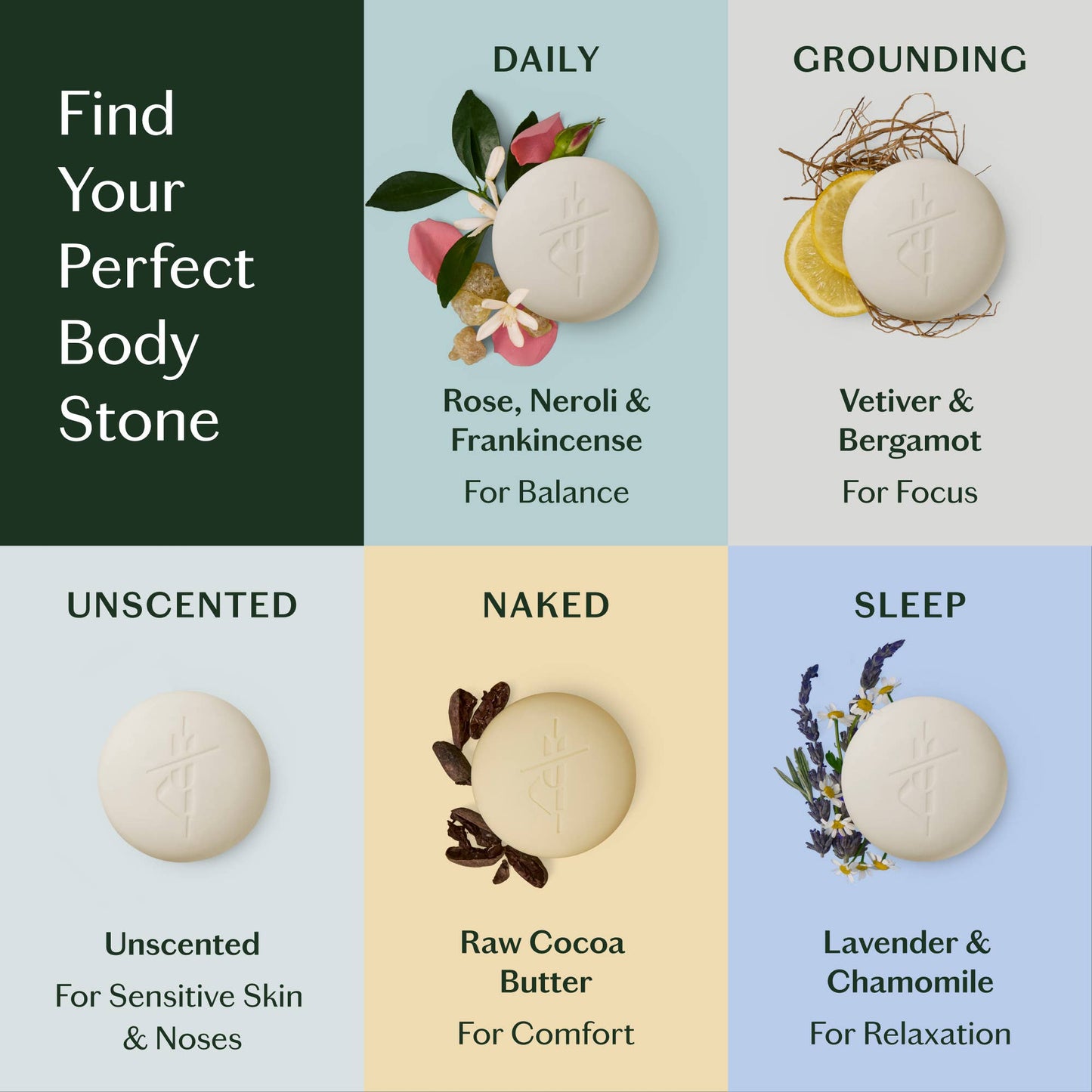 Grounding Stone | Deep Moisturizing Lotion Bar: Mini (1 oz)