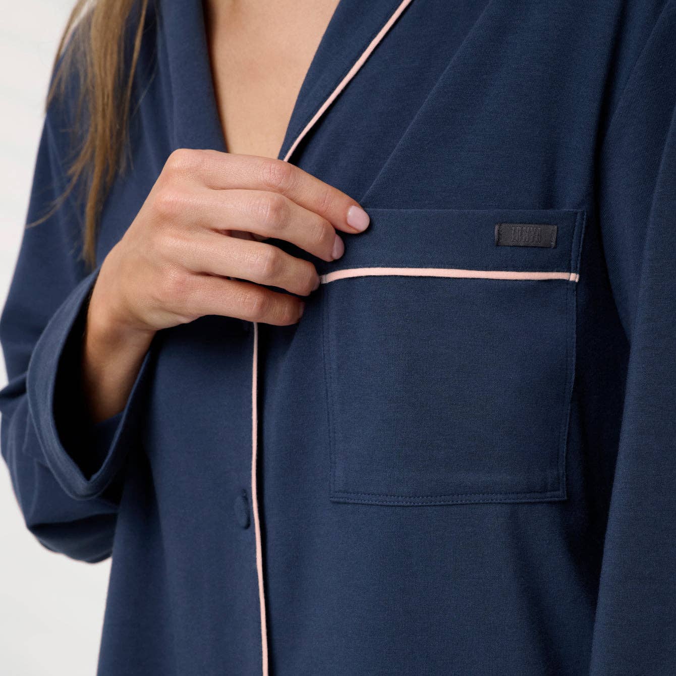 Button Down Pant Set: Deep Blue S