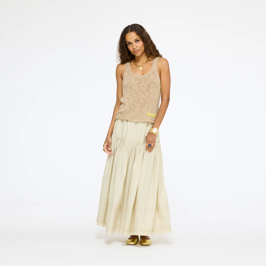 Vacance Pintuck Skirt Canyon