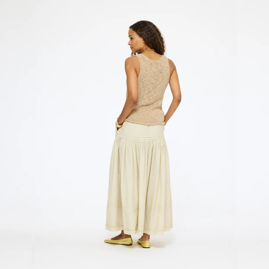 Vacance Pintuck Skirt Canyon