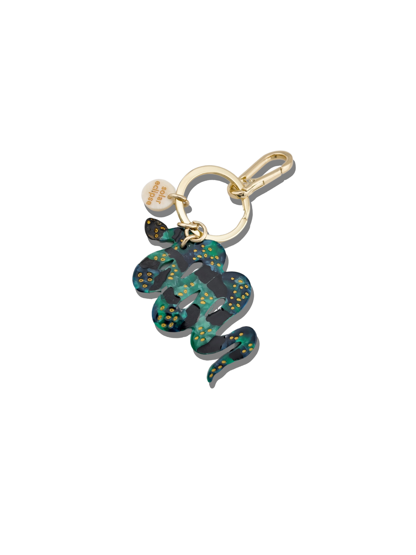 Hand-painted Snake Bag Charm + Keychain | Eco-Friendly: Pink