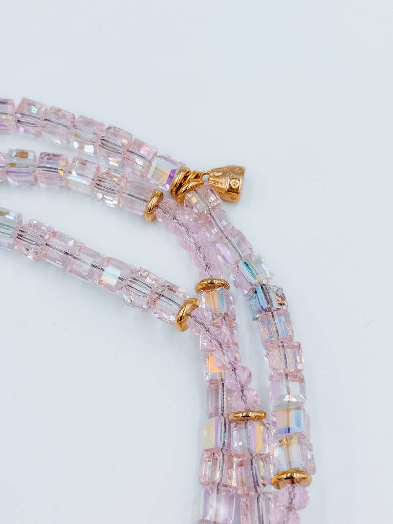 Ritz Pink Crossbody: Gold
