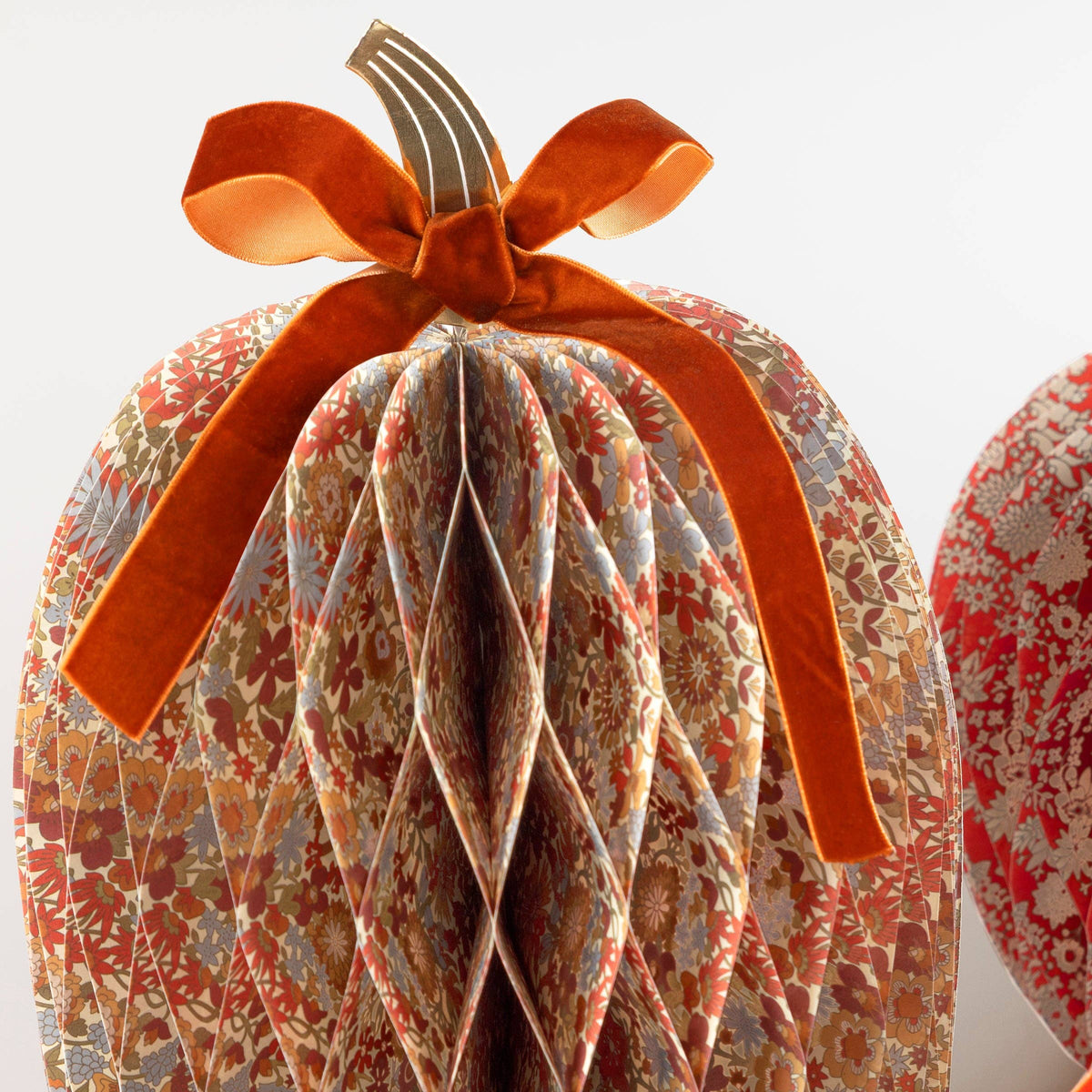 Paper Honeycomb Pumpkins
