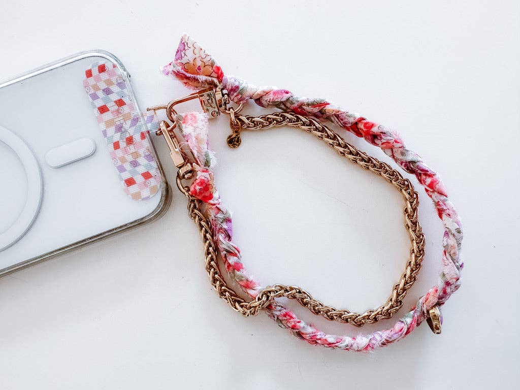Universal Phone Hitch + Goldi Wristlet: Black Checkered