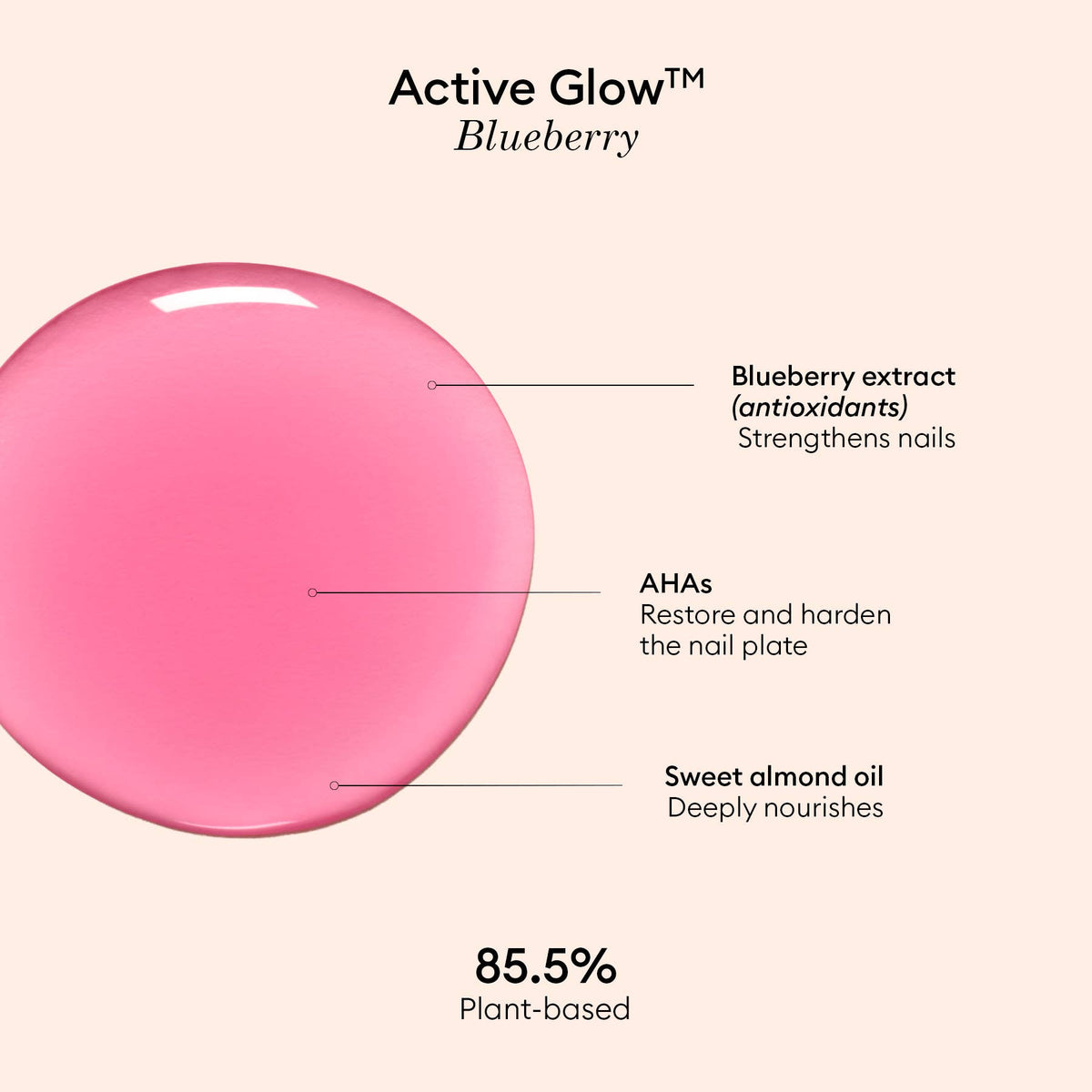 Nail Care - Active™ Glow Care Polish: Cranberry