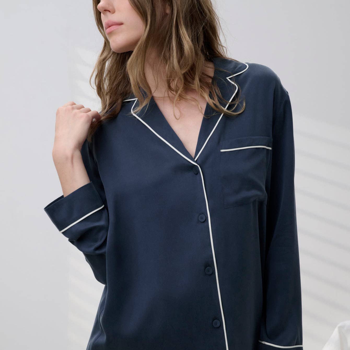 Washable Silk Sleep Shirt Dress M